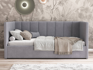 Divano <span class=keywords><strong>letto</strong></span> <span class=keywords><strong>singolo</strong></span> imbottito (<span class=keywords><strong>90x200</strong></span>) con contenitore - Product Image 2