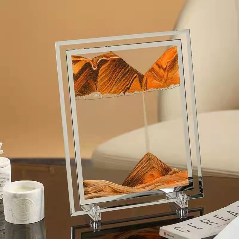 Новые Песочные часы, 3D пейзаж, живопись, стекло, сыпучий песок, живопись, креативное украшение для офиса, настольное украшение, подарок, оптовая продажа