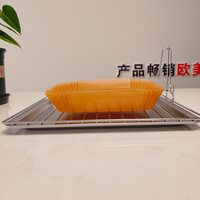 Papier de cuisson rectangulaire antiadhésif de qualité alimentaire naturel pour friteuse à air, emballage en gros