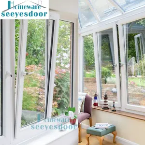 Seeyesdoor防尘黑色铝型材遮阳篷双层玻璃玻璃用于窗户