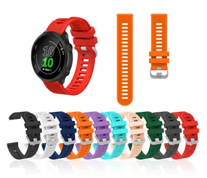 20mm Für Garmin Silikon armband Ersatz schlaufe Edelstahl Verstellbares elastisches Uhren armband Sport Smart Uhren armband