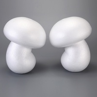 Moule en mousse de polystyrène 30 cm, modèle champignon blanc courbé, pour coloration, remplissage d'argile peinte, insert DIY fait main