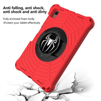 Casing Tablet dudukan logam Putar Bumper busa EVA lembut untuk Samsung Tab S6 Llite 10.4 P610 P615 penutup pegangan jari sabuk bahu