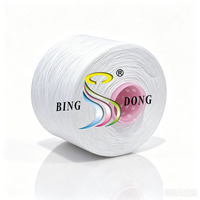 Benang Poliester Putih Mentah 100% 30S/3 Spun Polyester TFO untuk Menjahit Pakaian