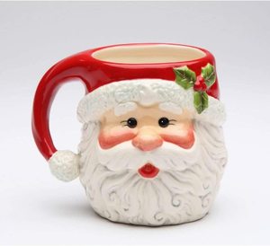 Tazza da Caffè in Ceramica Rossa a Forma di Babbo Natale, Regalo Natalizio, Tazza per Latte Rossa/Bianca, Decorazione Natalizia da Interni 16oz - Product Image 6