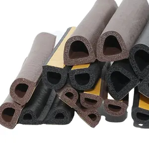 9*6mm Door/window Anti-collision Rubber Strip Foam Sound Insulation D I E Self-adhesive Door Window Foam Sealing Strip