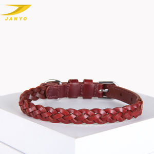 JANYO Neues Design Phantasie Mode 5 Farbe 100% Echt leder Schmuck Nieten Platte Hunde halsband - Product Image 4
