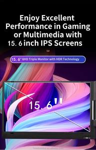 Ordinateur <span class=keywords><strong>portable</strong></span> avec trois <span class=keywords><strong>écran</strong></span>s externes, deux <span class=keywords><strong>écran</strong></span>s de 15,6 pouces avec une résolution de 2560*1440, panneau IPS - Product Image 4