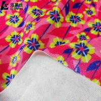 PAS de QUANTITÉ MINIMALE DE COMMANDE personnalisé floral impression numérique imprimé spandex velours tissu pour vêtement