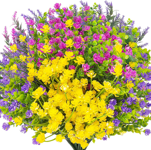 Flores Artificiales Resistentes a los Rayos UV, Plantas Verdes Artificiales, Decoración Floral Artificial Resistente a la Intemperie para Jardín, Patio y Exteriores - Product Image 1
