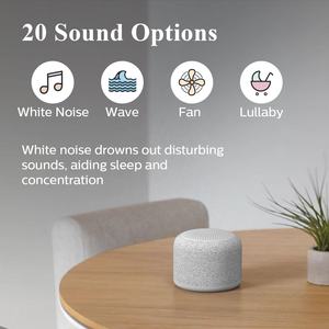 Mesin <span class=keywords><strong>White</strong></span> <span class=keywords><strong>Noise</strong></span> Mini Portabel HiFiD Ideal Speaker BT dengan Timer Mati Otomatis untuk Perjalanan, Kantor, atau Kamar Tidur - Product Image 4