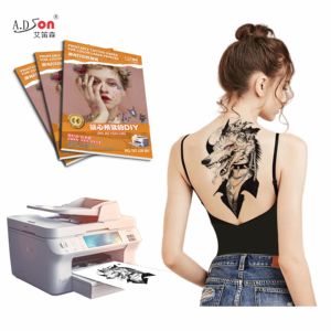 Fabrieksgemaakte tijdelijke tatoeages met aangepast logo, waterdichte sticker, A4 formaat, <span class=keywords><strong>tattoo</strong></span> laserjet papier - Product Image 1