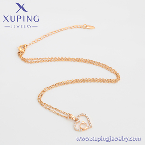 Xuping-Collar chapado en oro de 18k con forma de corazón, joyería romántica, diseño elegante, novedad, A00908612 - Product Image 6