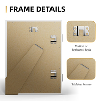 Cadre en bois A4 certifié CPSIA, ouverture frontale, pour enfants, avec passe-partout interchangeable, boîte de rangement pour œuvres d'art, affichage à charnières