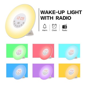 <span class=keywords><strong>Réveil</strong></span> intelligent Lumière Nature Son Lever du Soleil <span class=keywords><strong>Réveil</strong></span> Couleur RVB <span class=keywords><strong>Radio</strong></span> FM Pour Chambre <span class=keywords><strong>Lampe</strong></span> <span class=keywords><strong>De</strong></span> <span class=keywords><strong>Chevet</strong></span> Veilleuse Horloge <span class=keywords><strong>De</strong></span> Bureau - Product Image 3