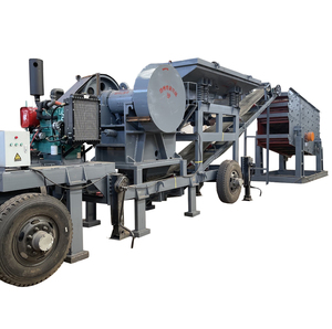 Meilleure vente <span class=keywords><strong>Station</strong></span> de concassage de pierre en béton mobile 100tph montée sur roue, prix de la machine de concasseur à mâchoires portable diesel - Product Image 1
