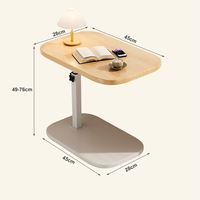 En gros, Bureau d'étude portable et réglable pour étudiants en dortoir, avec rangement en bois massif, mobile et rotatif