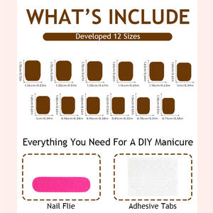 Kit de manucure professionnel : Ongles artificiels faits main, vernis gel, autocollants pour nail art et accessoires pour ongles - Product Image 4