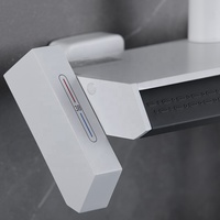 Ensemble de douche de luxe cinq fonctions en laiton blanc multifonctionnel thermostatique avec affichage LED ensemble de douche de salle de bain à effet pluie