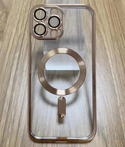 3 couleurs multiples Étui de téléphone magnétique antichoc Charge sans fil magnétique Étui transparent pour iPhone 13 14 15 16 Pro Max Plus - Product Image 3