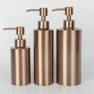 Gold Soap Dispenser For Bathroom Stainless Steel And Kitchen - Hand Soap Detergent Or Lotion Dispenser 15oz