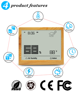 CH-908 màn hình lớn nhiệt độ và độ ẩm mét Trạm thời tiết chuyên nghiệp kỹ thuật số hộ gia đình Nhiệt kế ẩm kế - Product Image 4