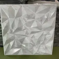 Panneau mural en PVC 3D moderne, design moderne, autocollant, 50*50cm, pour plafond, hôtel, maison, géométrique, imperméable, panneau mural en plastique