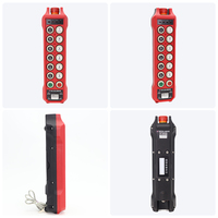 Control Remoto Inalámbrico Industrial SF-12SP(UK) Rojo de 12 Teclas y Una Velocidad con Bloqueo de Seguridad para Grúa Puente