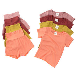 Conjunto de Ropa para Bebé Niña 2022, Conjunto de Verano de Camiseta sin Mangas y Pantalones Cortos Tejidos, Conjunto de Pantalones Cortos para Niñas con Logotipo Personalizado - Product Image 1