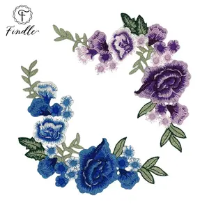2020 wholesale eco-friendly custom 3d flower patch embroidery design