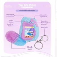 Console de jeu électronique portable pour enfants, jouet éducatif avec écran LCD, mini-animaux électroniques avec porte-clés