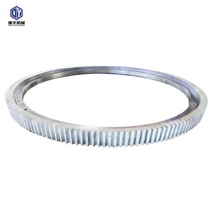 Engranaje de anillo de engranajes grandes de circunferencia de acero de fundición de forja grande para molino de bolas de molienda y horno rotatorio de planta de cemento - Product Image 1