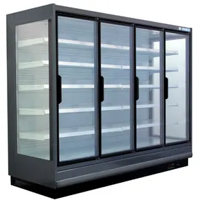 2023 Hot Sale China Supermarket Refrigerator And Freezer Commercial Display Cooler Fridge With Glass Door