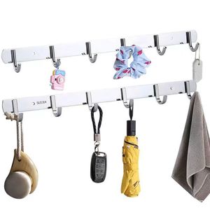 Crochets muraux en acier inoxydable Four Seasons Source, 10 crochets, capacité de charge de 10 kg, pour salle de bain, cuisine, rangement de chapeaux et manteaux - Product Image 1