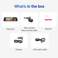 Lecteur DVD de voiture, caméra embarquée 4K, écran CarPlay 10 pouces, vision arrière, CarPlay, Android Auto, caméra embarquée 4K pour l'enregistrement en voiture, boîte noire