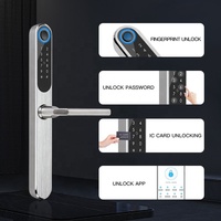 Aplikasi TTlock Tahan Air Aluminium Aloi Inti Silinder Kunci WiFi Elektronik Digital Sidik Jari Pintar Rusak-Jembatan Kunci Aluminium