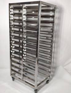 Best Verkopende Commerciële Dubbele Laag Voedsel Winkelwagen Rvs Brood Bakkerij Koeling Rack Trolley 15 20 32 Lagen - Product Image 2