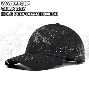 Nón kết thể thao 6 mảnh chất lượng cao, in logo tùy chỉnh, chống thấm nước, lỗ laser đục lỗ, kiểu mũ bố, lưới thoáng khí - Product Image 6