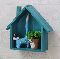 Étagère murale en bois en forme de maison, chambre d'enfant, maternelle, restaurant, étagère de rangement décorative en bois