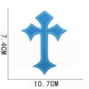 NODA STOCK 13 Colors Iron on Jesus God Cross Patches for Decoration - Product Image 6