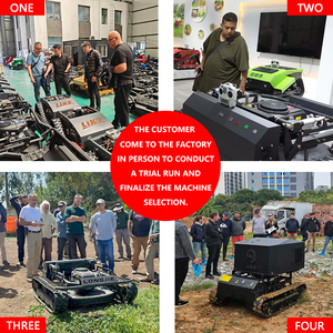 New Arrival Mini Farm 900mm RC Home Robotic <b>Gasoline</b> Power Crawler Lawn Mower 4-Stroke Cordless for Grass Cutting DIY MDE Off-ro - Product Image 4