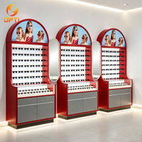 Présentoir à lunettes de soleil vert pour enfants, en forme d'arche, avec éclairage LED, mobilier de magasin d'optique, prix d'usine