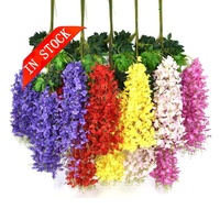 Fleurs artificielles en gros, glycines suspendues, vigne de glycine pour la décoration de mariages et la décoration intérieure