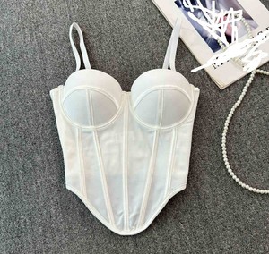 Vente en gros usine – Nouveau corset moulant rétro en maille pour <span class=keywords><strong>femme</strong></span>, style basique et tendance, idéal pour l'été - Product Image 4