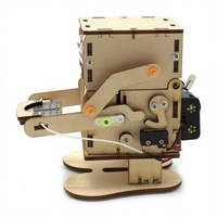 Robot Comi-Monedas Número 2, Máquina de Experimentos Científicos DIY de Madera Hecha a Mano para Mayores de 14 Años, Modelo A069