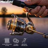 Carrete de Pesca Giratorio Impermeable de Etiqueta Privada con Bajo MOQ, 7+1BB, Lanzamiento Suave, Manivela Atornillable, 10kg Máx., Equipo de Pesca