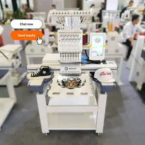 Galaxy Classic Single Head embroidery machine 15 needle for cap/garment/flat fabric Maquina de bordar de un solo cabezal