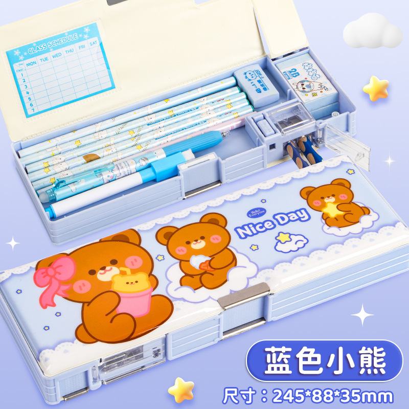 1817 oso azul caja de la pluma