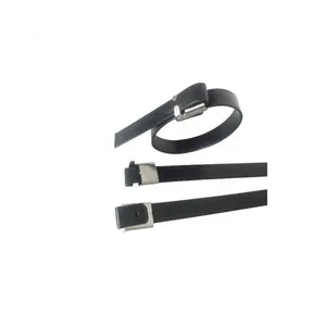201 304 316 stainless steel cable ties-plastic coated/pvc coated/PPA coated stainless steel wing lock type -shaped cable ties