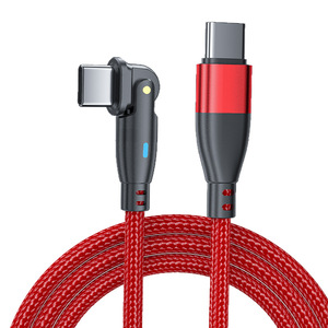 Nouveau câble USB C vers Type C 180 degrés 60W PD pour Macbook <span class=keywords><strong>Pro</strong></span>, chargeur USB 3.1 3A PD, câble USB-C pour ordinateur portable et téléphone - Product Image 1